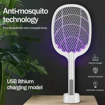 2 in 1 Rechargeable Electronic Mosquito Bat Racket Insect Killer Lamp - Idealpk.store 2 in 1 Rechargeable Electronic Mosquito Bat Racket Insect Killer Lamp