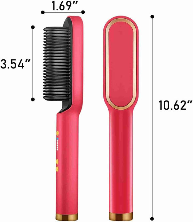 Electric Hair Straightening Brush For Women- 39 Seconds Quick Heat - Idealpk.store Electric Hair Straightening Brush For Women- 39 Seconds Quick Heat