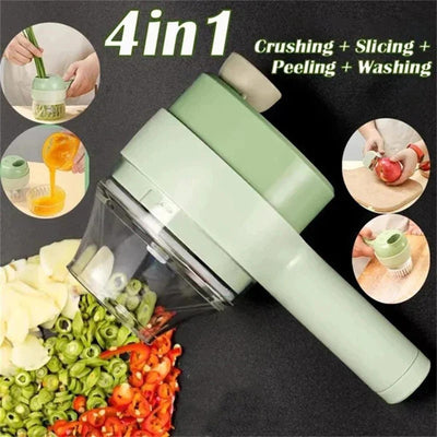 Handheld Vegetable Cutter 4 in 1 Electric Chopper - Idealpk.store Handheld Vegetable Cutter 4 in 1 Electric Chopper