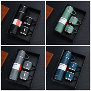 Vacuum Flask Set With 3 Cups- 500-ML Bottle Gift Pack - Hot & Cold - Idealpk.store Vacuum Flask Set With 3 Cups- 500-ML Bottle Gift Pack - Hot & Cold