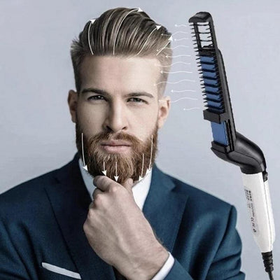 Beard Straightener Comb, Multifunctional Hair Comb Curling - Idealpk.store Beard Straightener Comb, Multifunctional Hair Comb Curling