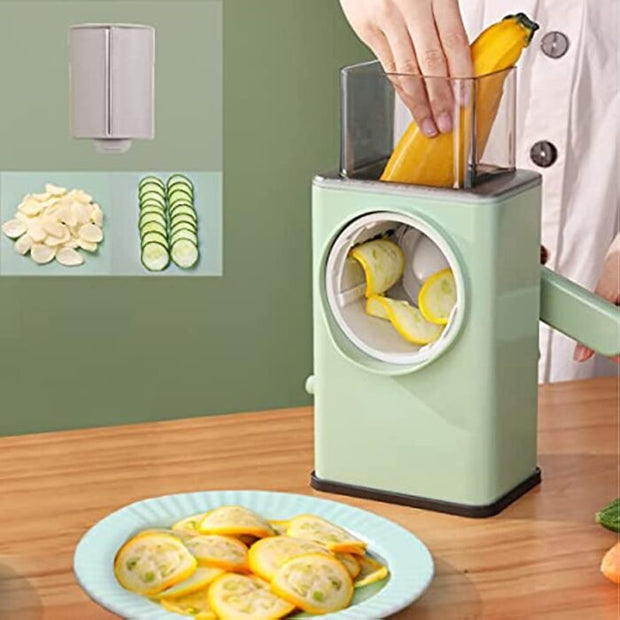 3 In 1 Manual Vegetable Slicer Rotary Cheese Grater - Idealpk.store 3 In 1 Manual Vegetable Slicer Rotary Cheese Grater