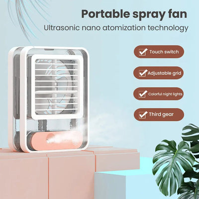 Portable Air Conditioner Usb Mini Air Cooler Fan Water Cooling - Idealpk.store Portable Air Conditioner Usb Mini Air Cooler Fan Water Cooling