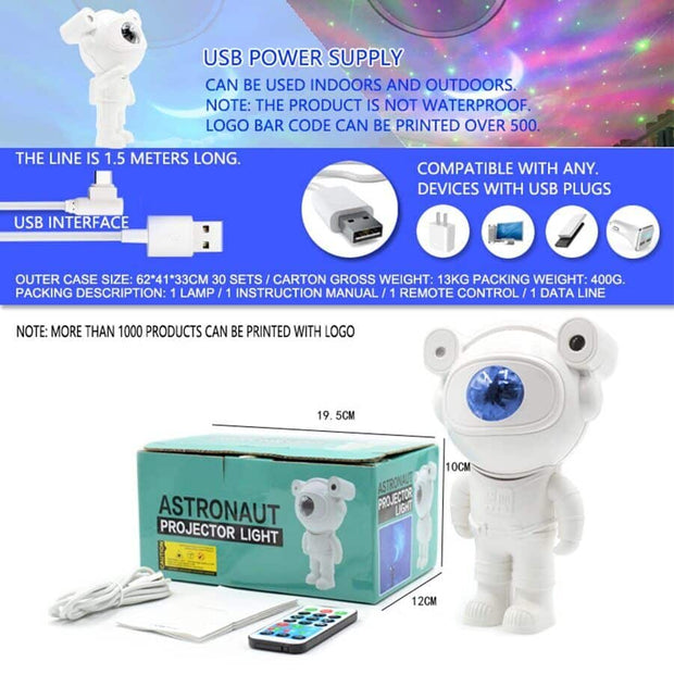 Astronaut Galaxy Projector Lamp Starry Star Bluetooth Music Night Light With Remote - Idealpk.store Astronaut Galaxy Projector Lamp Starry Star Bluetooth Music Night Light With Remote